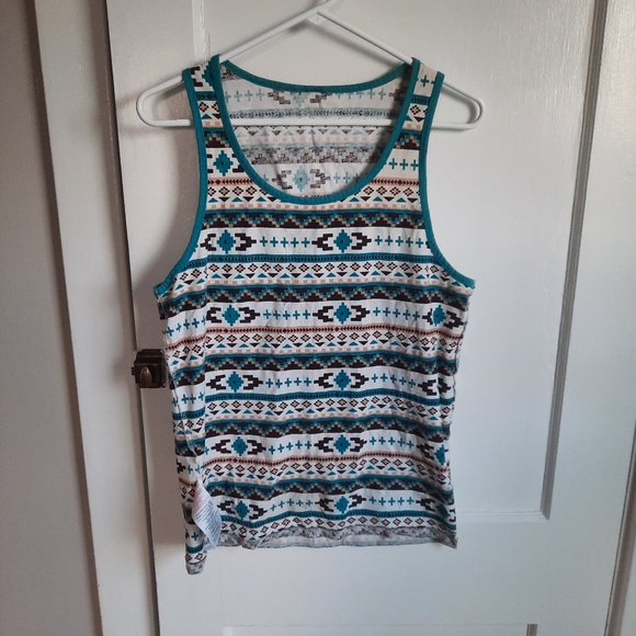 NWOT Reversible Aztec Pattern Tank Top - Picture 2 of 5